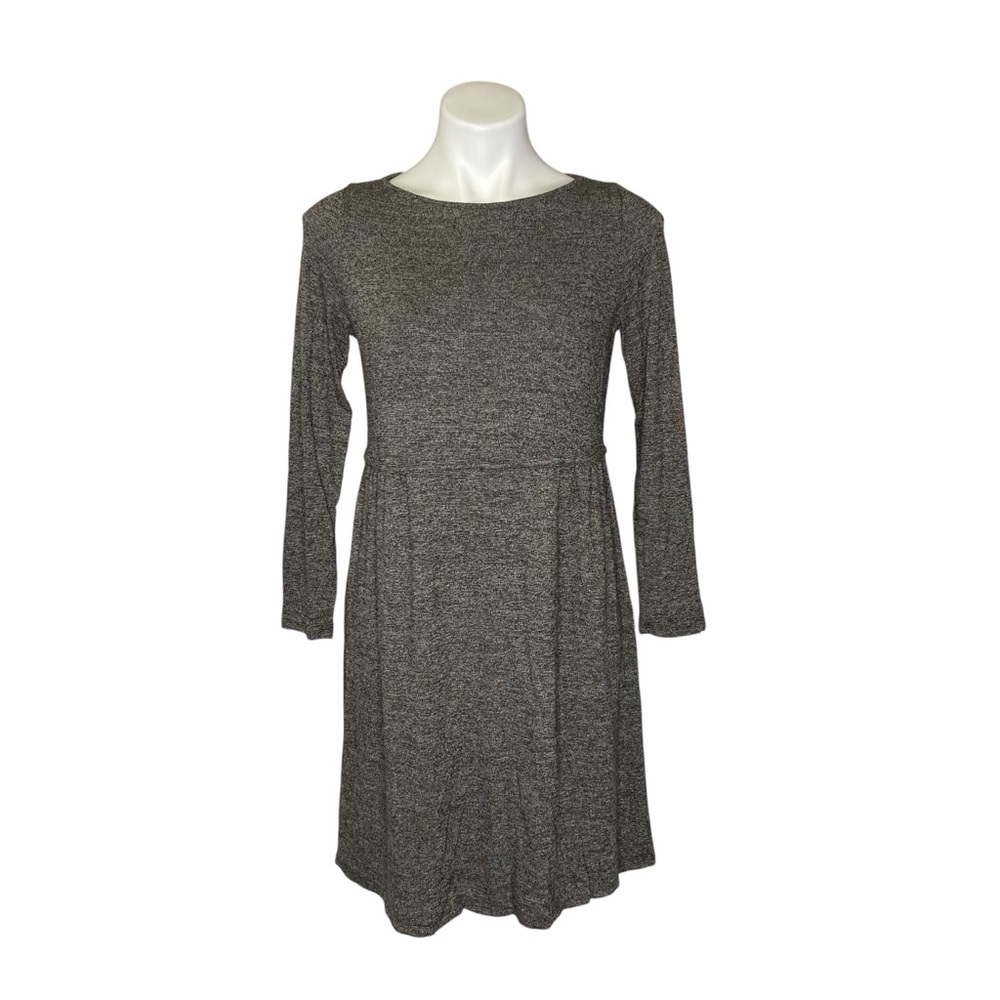 J JILL Wearever Collection Long Sleeve Dress Knee Length Heather Small Petite